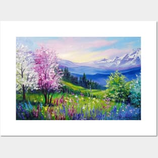 Spring in the Alps Posters and Art